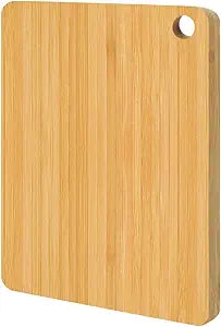Mini Bamboo Cutting Board with Hanging Hole – 5.91 x 7.87 Inch Portable Chopping Board for Fruits, Vegetables & Snacks